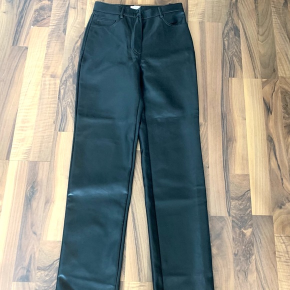 Aritzia’s Melina Black Vegan Leather Pants - Picture 1 of 5